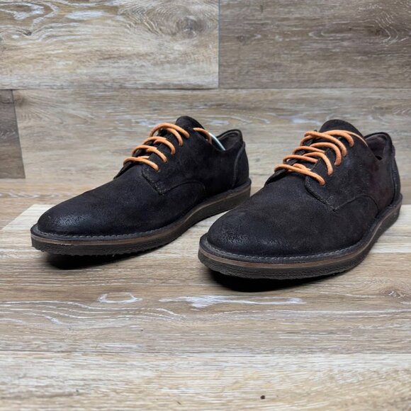 Born Thayer Dark Mocha Suede Plain Toe Oxfords Men's Size 11.5 - Picture 1 of 7